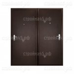 Двери Мастино металлические Slim, правая, букле шоколад, Steel, букле шоколад, 2050*860*45 мм