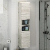 Пенал COMFORTY Верона 35, распашные створки, дуб белый, 35*160 см