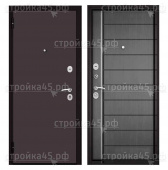 Двери Мастино металлические ECONOM, металл-MDF 10 мм, левая, букле шоколад, дуб серый, E-136, 2050*860*70 мм