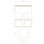Тумба KNOTLOR FWHC110890GRM, Grace, подвесная, 89 см, Графит матовый Тумба KNOTLOR FWHC110890GRM, Grace, подвесная, 89 см, Графит матовый