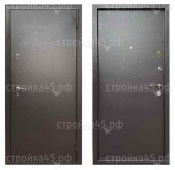 Двери Мастино металлические ФЭМЕЛИ ЭКО/ECONOM, Steel, металл-металл, правая, букле шоколад, 2050*960*70 мм